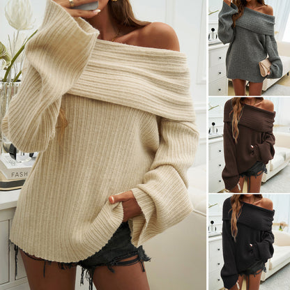 Cozy Off-Shoulder Knit Sweater