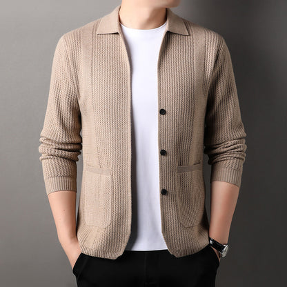 Korean Style Lapel Knit Cardigan