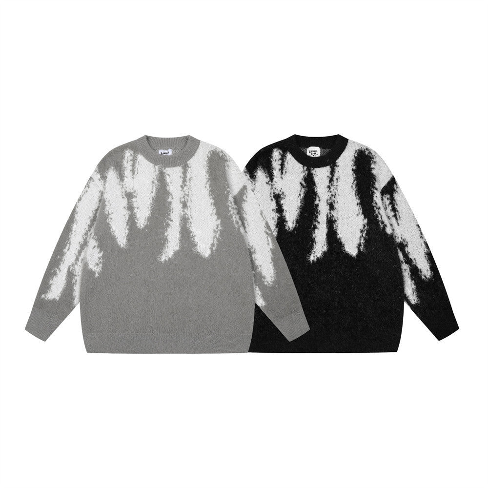 Monochrome Splash Sweater