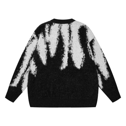 Monochrome Splash Sweater