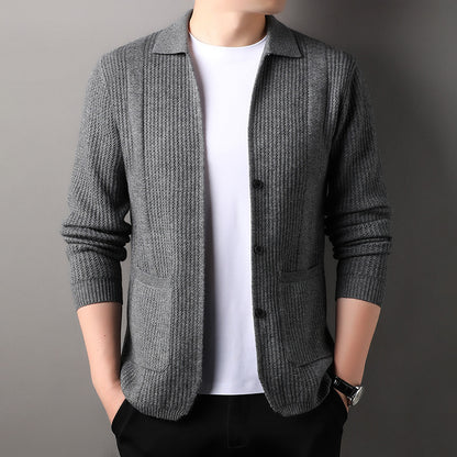 Korean Style Lapel Knit Cardigan