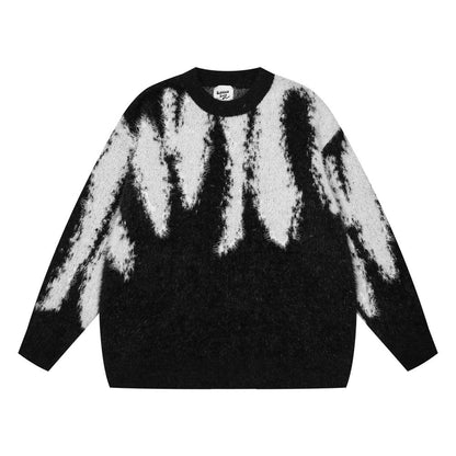 Monochrome Splash Sweater