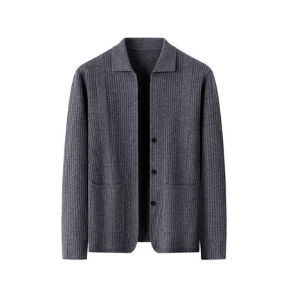 Korean Style Lapel Knit Cardigan