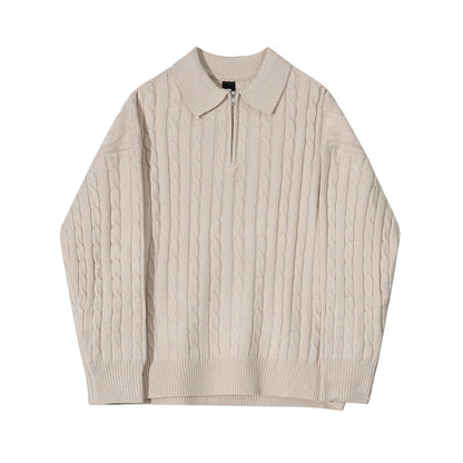 Men's Unique Lapel Pullover