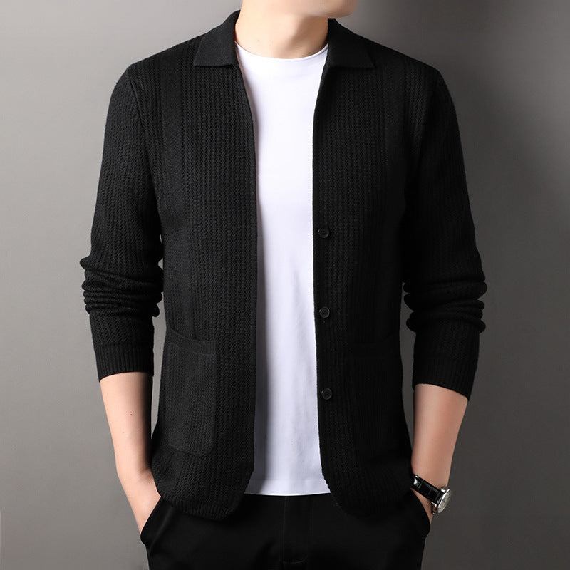 Korean Style Lapel Knit Cardigan